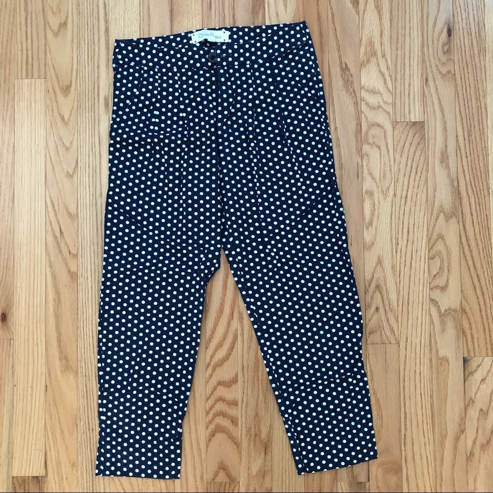 Criss Cross Straight Leg Cropped Pant - 2 Petite